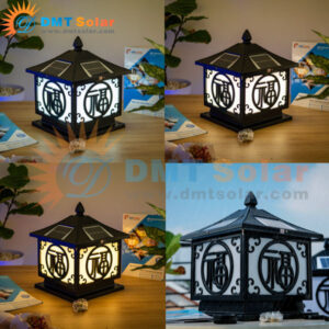 Alternative view of Đèn lắp cổng năng lượng mặt trời chữ phúc 30cm TC12M-1 Nhôm đúc dày [Công tắc]