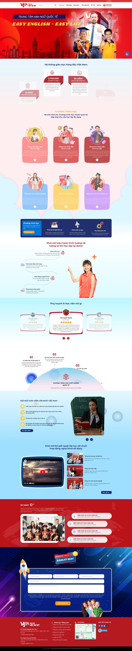 Thiết Kế Website Trường Anh Ngữ Chuẩn Đẹp