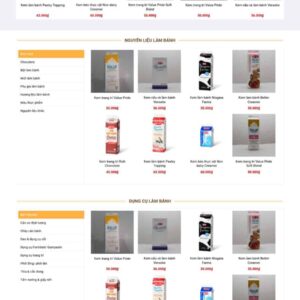 Thiết Kế Website Shop Nguyên Liệu Làm Bánh 2