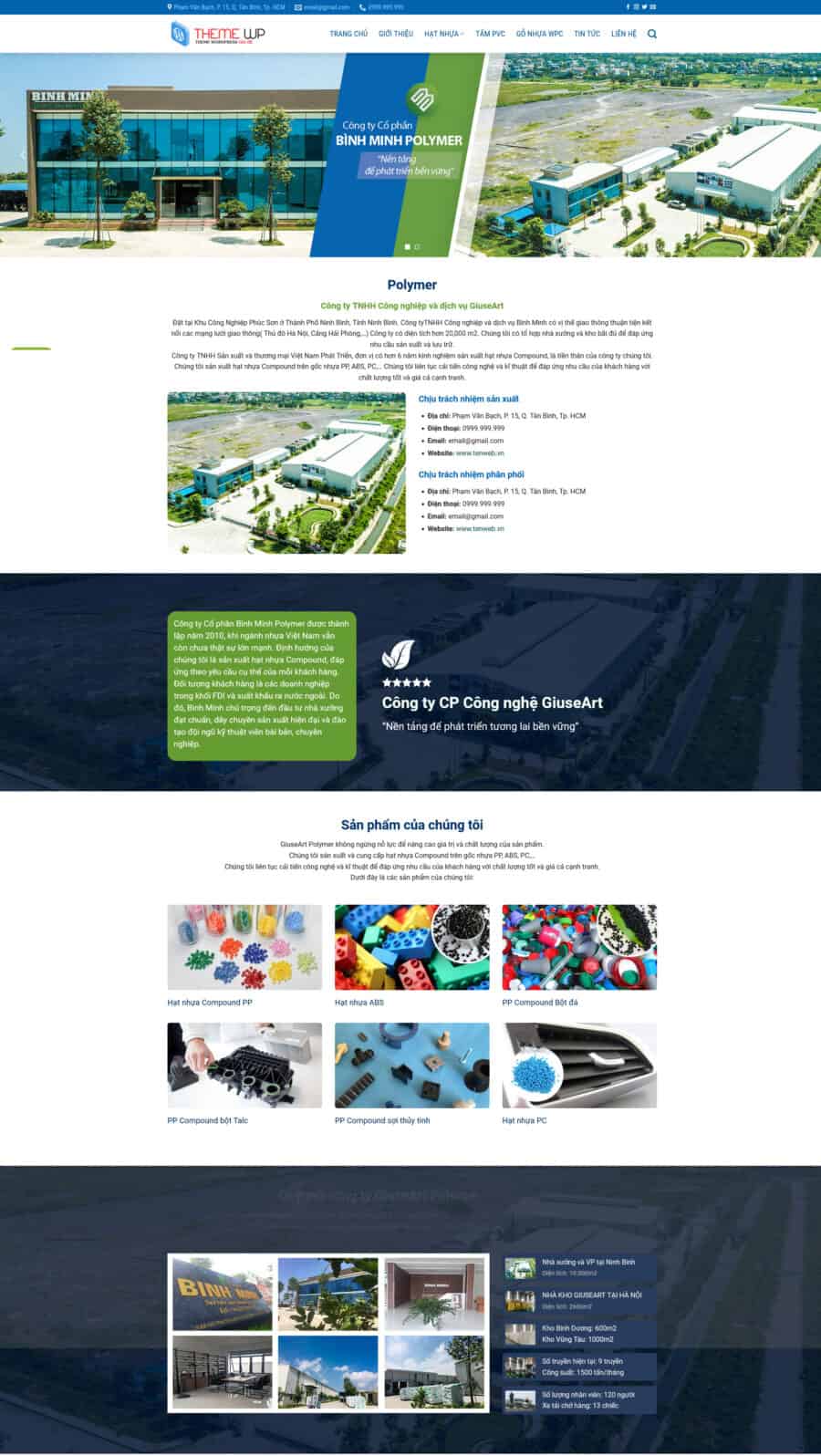 Thiết Kế Website Công Ty Nhựa