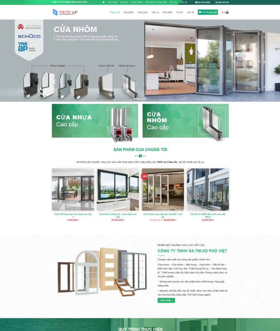 Thiết Kế Website Cửa Nhôm Kính Cửa Lùa