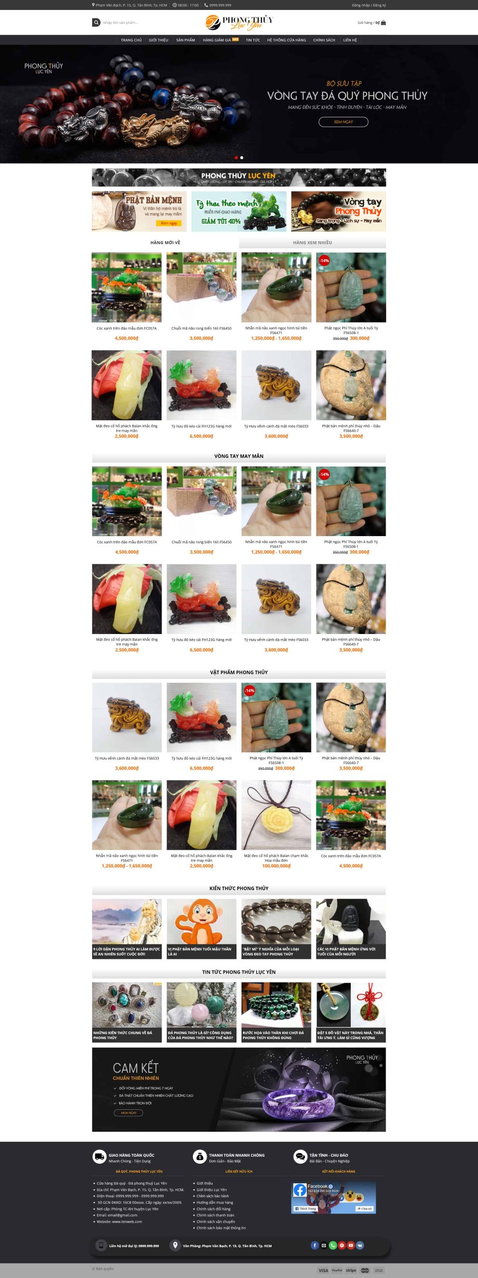 Thiết Kế Website Đá Phong Thủy Giá Rẻ Chuyên Nghiệp