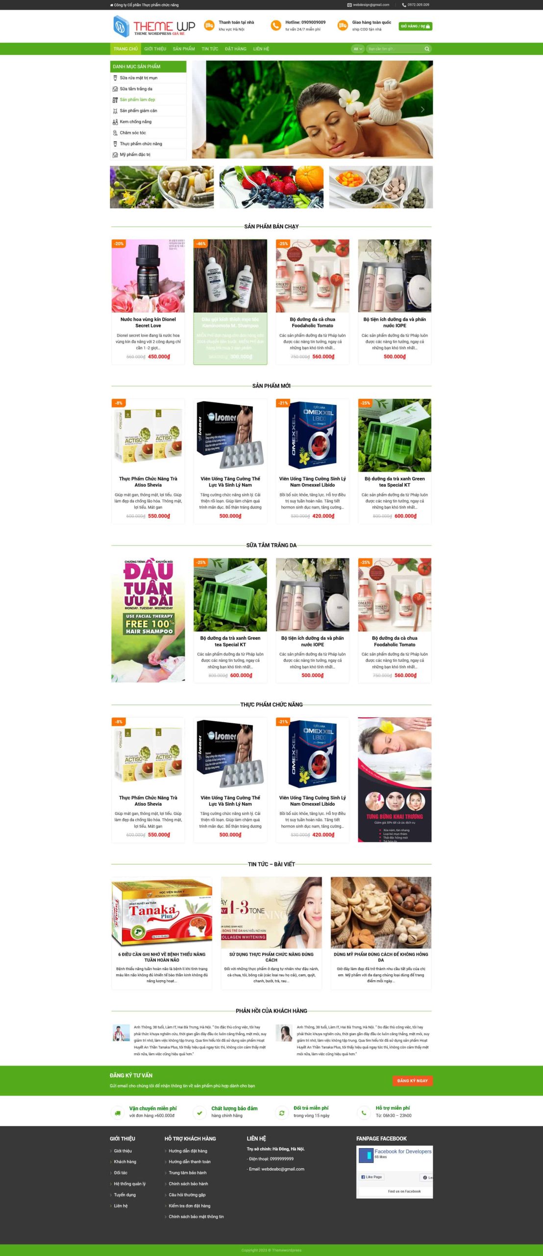 Thiết Kế Website Bán Mỹ Phẩm Làm Đẹp