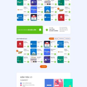 Thiết Kế Website Bán Tài Khoản MMO Gamikey & Tài Khoản Premium
