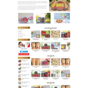 Thiết Kế Website Bán Hạt Điều