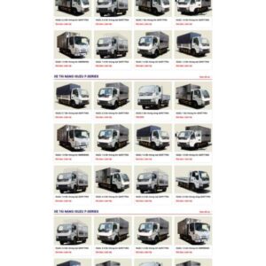 Theme wordpress bán xe tải Isuzu