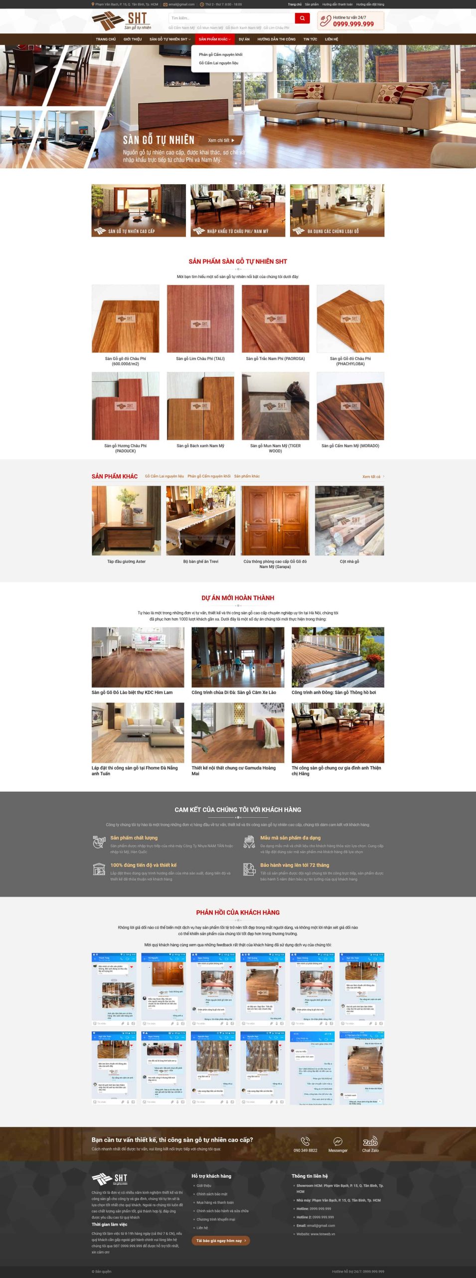 Thiết Kế Website Bán Sàn Gỗ Cao Cấp