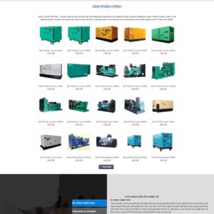Thiết Kế Website Bán Máy Phát Điện