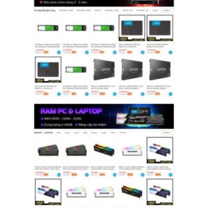 Thiết Kế Website Máy Tính Giống Memoryzone Chuẩn SEO
