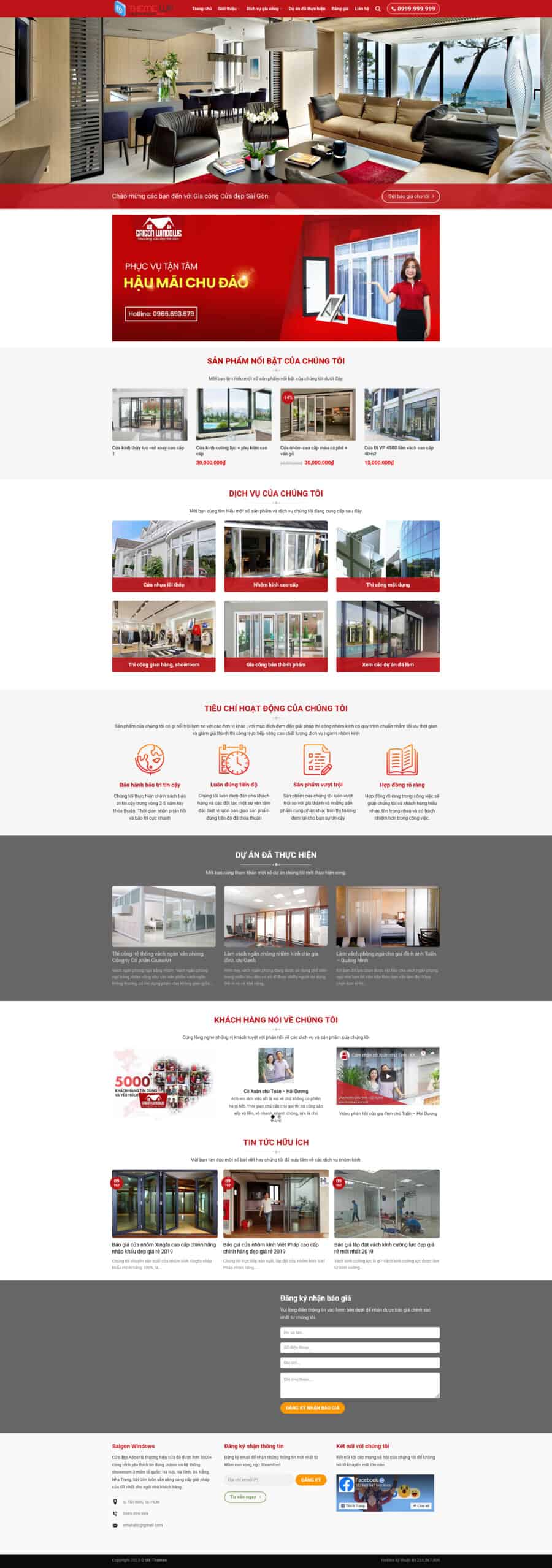 Thiết Kế Website Công Ty Nhôm Kính