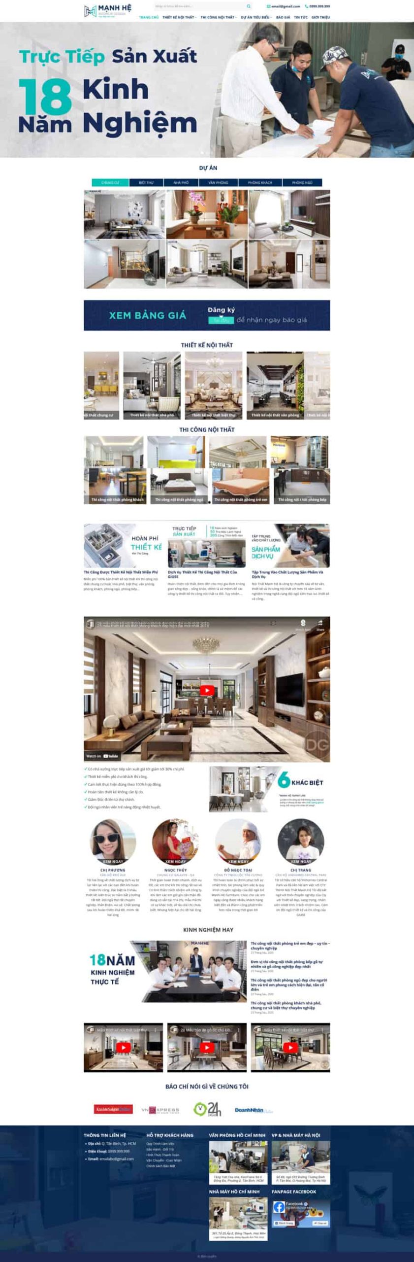 Thiết Kế Website Bán Nội Thất 14