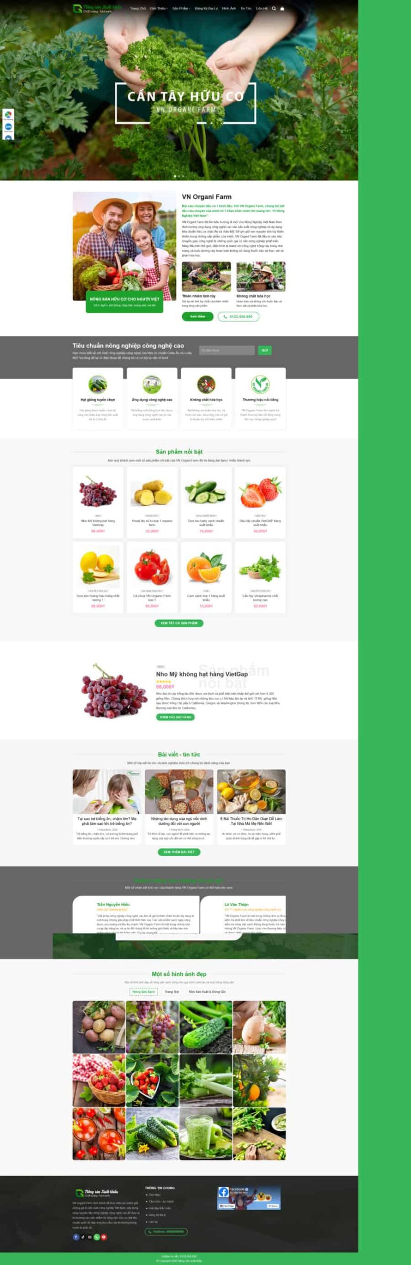 Thiết Kế Website Bán Nông Sản 2