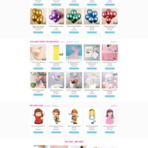 Thiết Kế Website Bán Đồ Trang Trí Tiệc