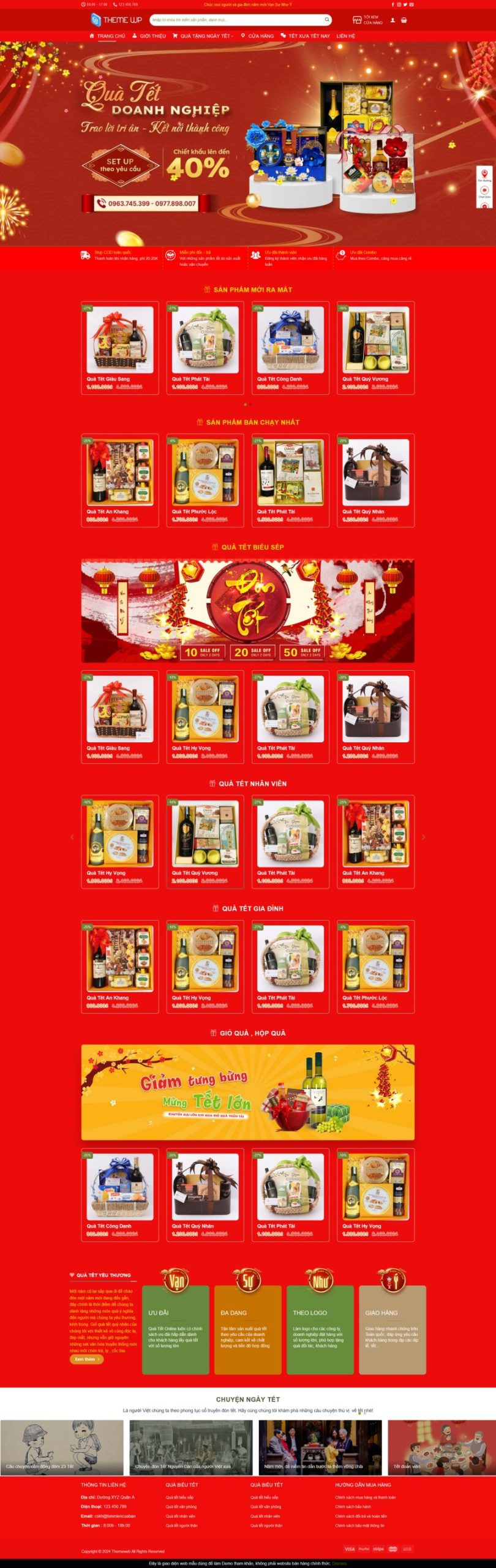 Thiết Kế Website Bán Quà Tết Chuyên Nghiệp