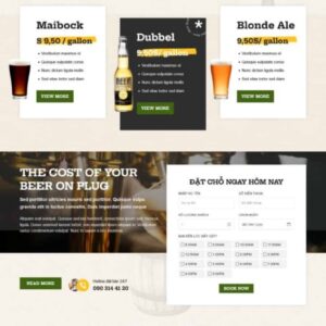 Theme wordpress nhà hàng bán rượu bia ,bar