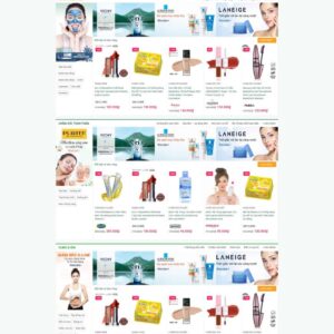 Thiết Kế Website Bán Mỹ Phẩm Đẹp Giống Hasaki
