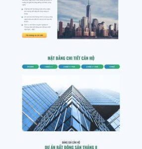 Theme wordpress lading pape giới thiệu bds smarthome