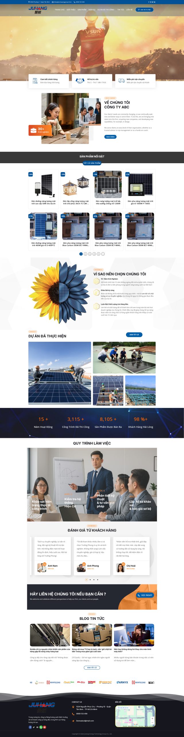 Thiết Kế Website Giới Thiệu Công Ty Năng Lượng Mặt Trời