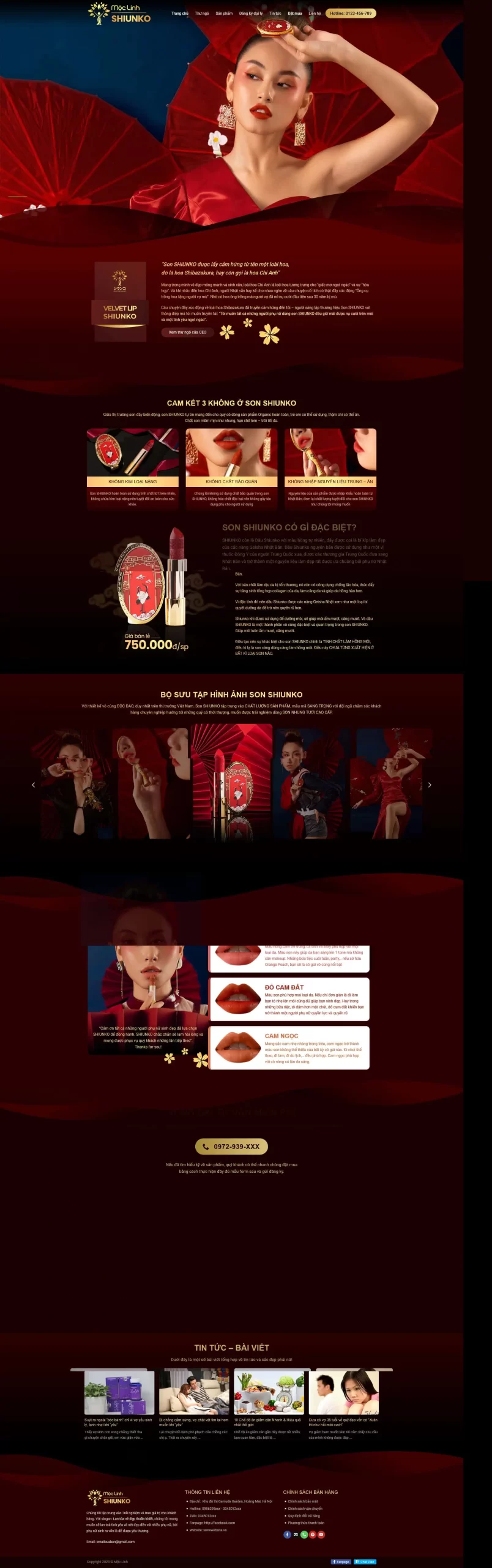 Thiết Kế Website Bán Son Môi Chuyên Nghiệp Và Đẹp Mắt