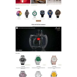 Thiết Kế Website Bán Đồng Hồ Siêu Đẹp, Chuẩn SEO