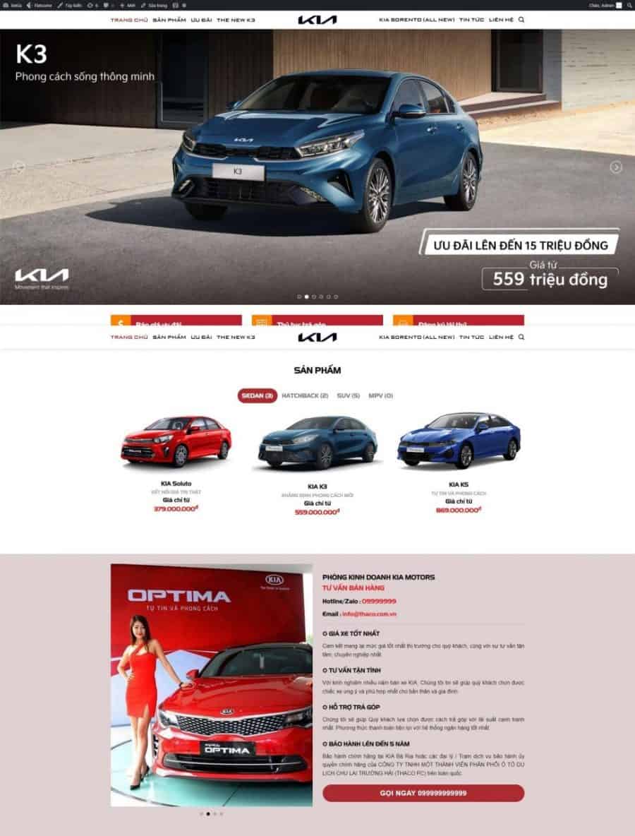 Thiết Kế Website Hãng Xe KIA Chuẩn Đẹp
