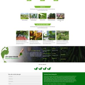Theme wordpress thiết kế sân vườn cây cảnh