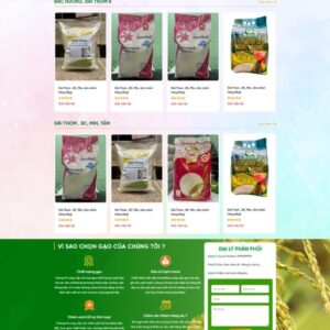 Thiết Kế Website Tiệm Bán Gạo, Nông Sản Đẹp Mê Hồn