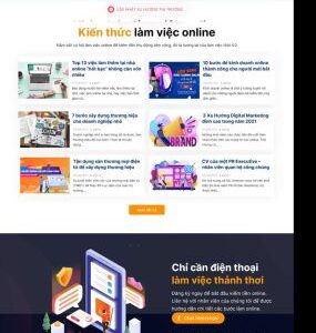Theme wordpress lading pape top việc