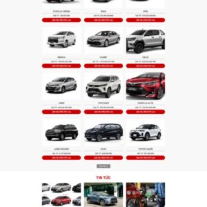 Thiết Kế Website Ô Tô Toyota