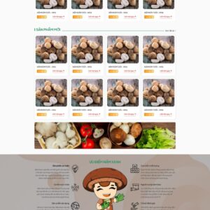 Thiết Kế Website Trại Nấm Chuẩn Đẹp