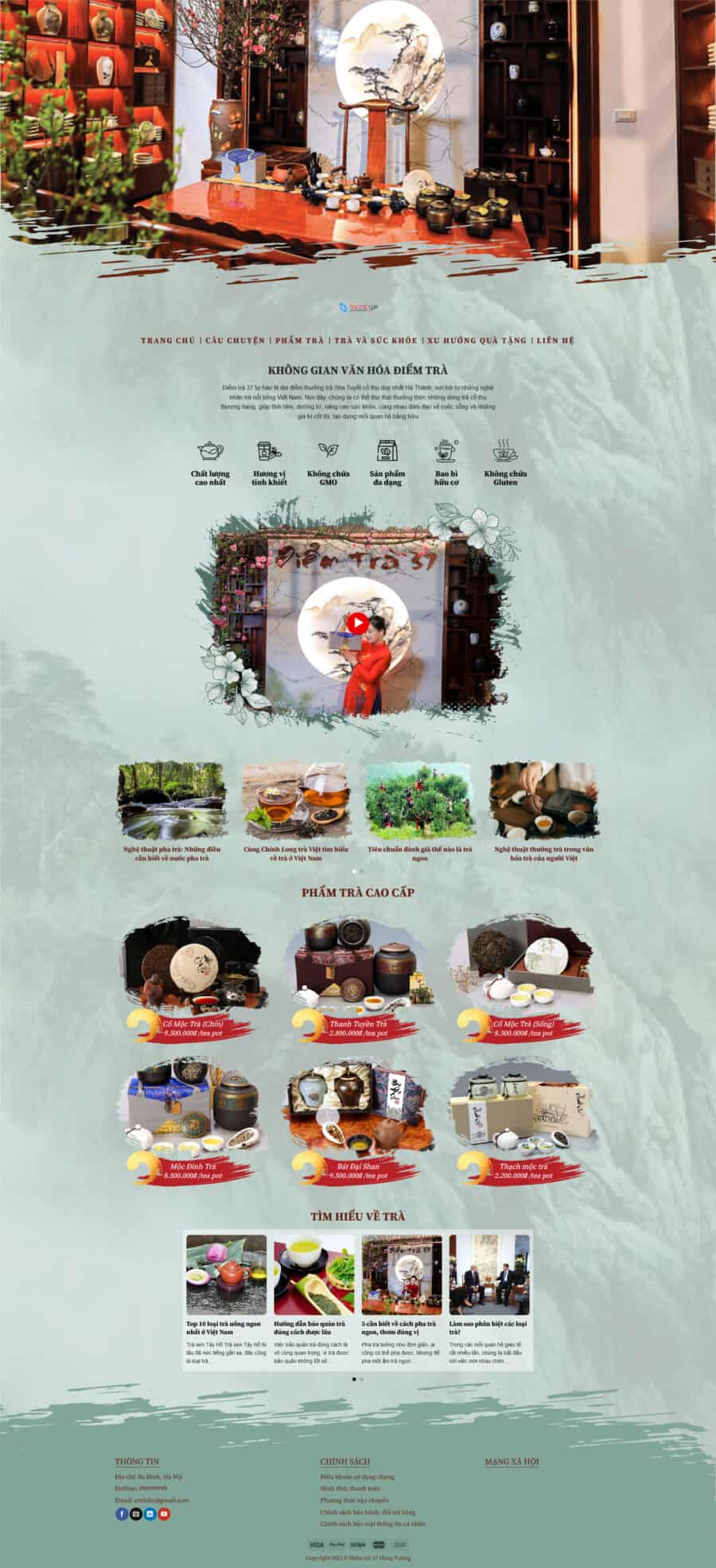 Thiết Kế Website Bán Trà