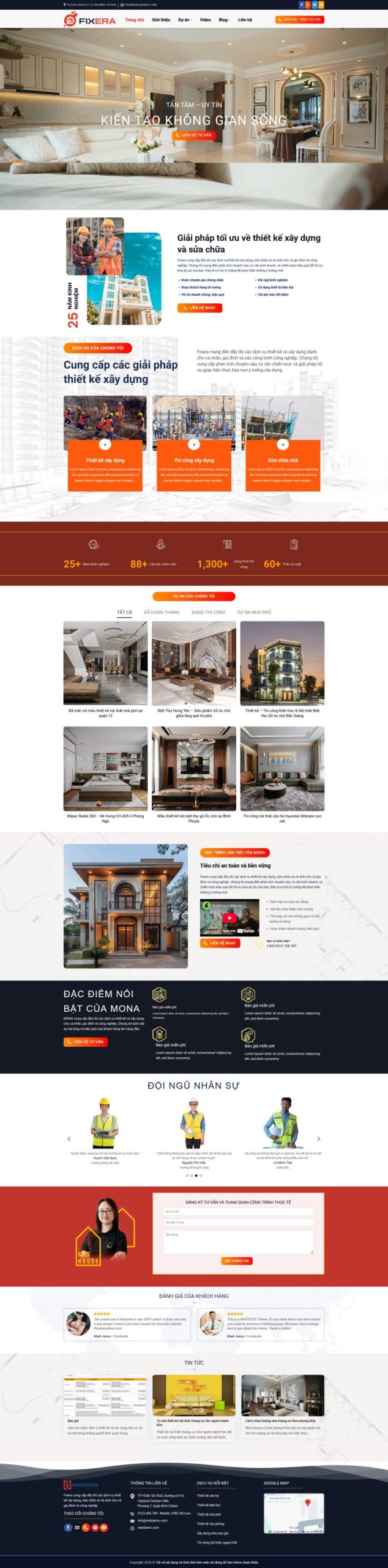 Thiết Kế Website Kiến Trúc Xây Dựng Nhà Đẹp