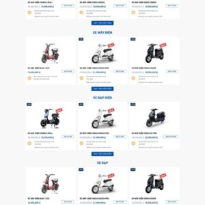 Theme wordpress bán xe điện 1