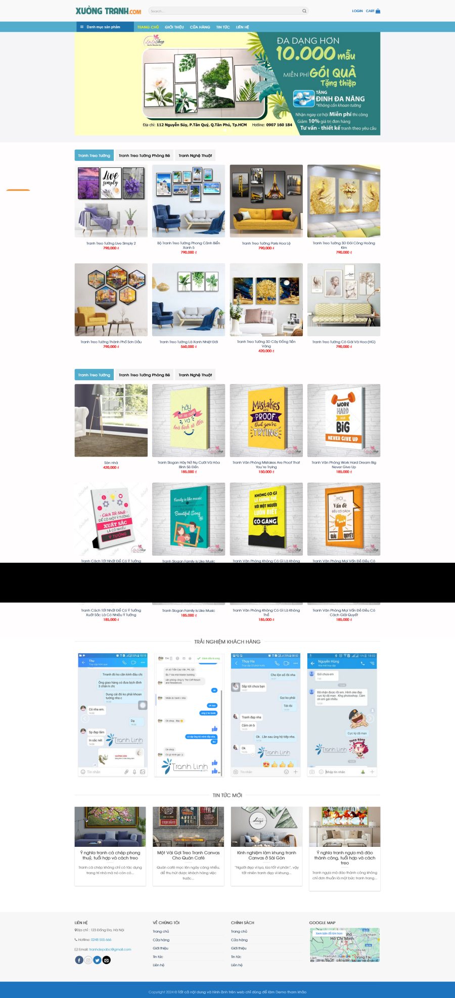 Thiết Kế Website Bán Tranh